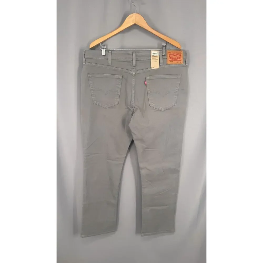 Levi's 514 Jeans Men's Size 40X32 Gray Straight Leg Fit Denim City Comfort NWT